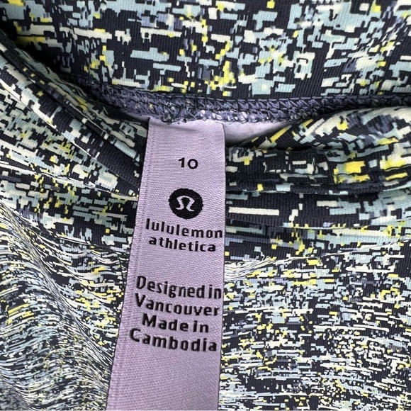 Lululemon Blue Green Static Camo 3/4 Leggings 10 - Picture 7 of 7